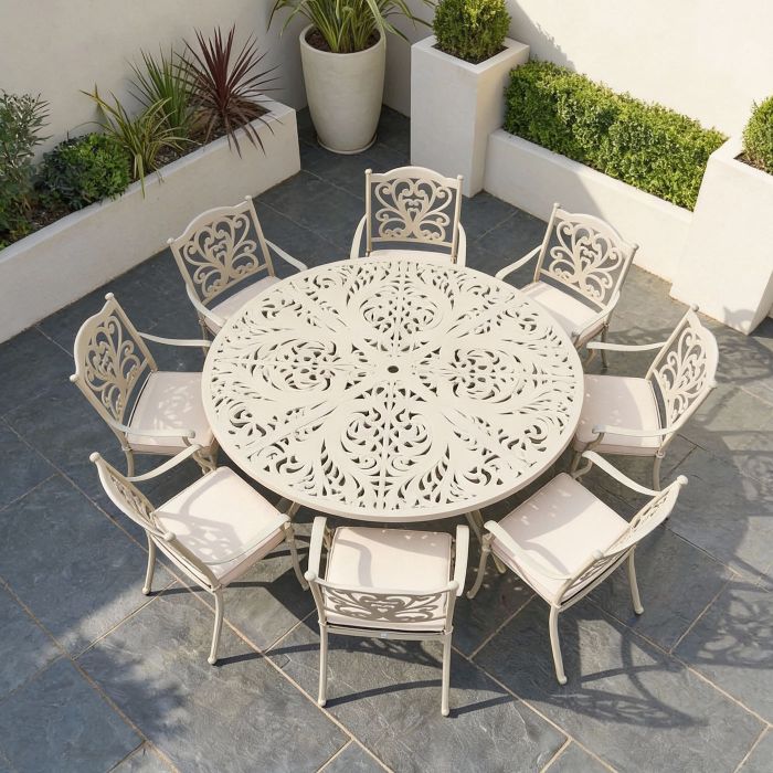 Hampshire Sapphire Sahara 8 Seat Round Cast Aluminium Set main product photo