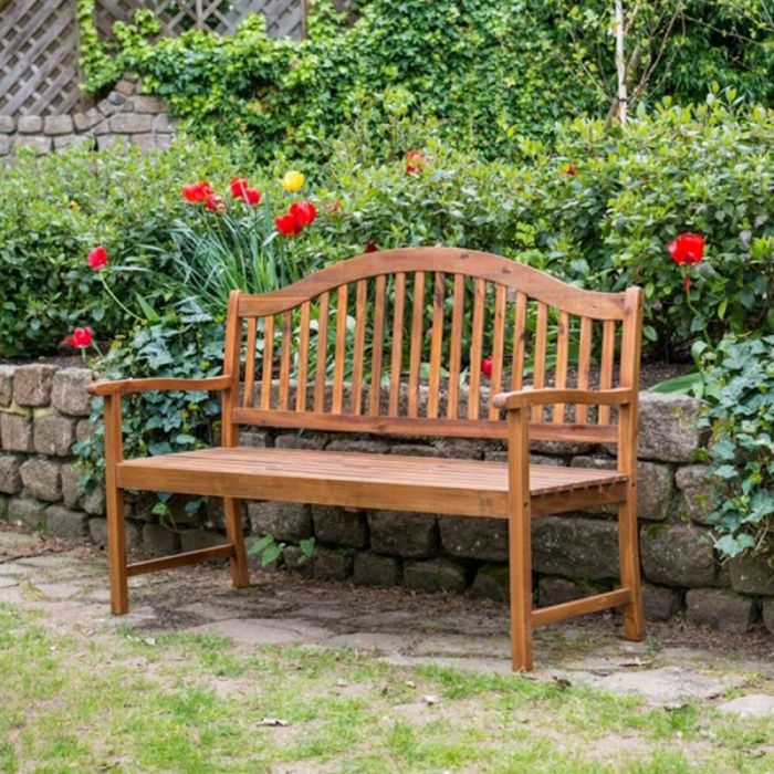 5ft (150cm) Lakeside Serpentine Wooden Garden Bench main product photo