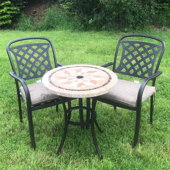 Dalkey Bistro Table with 2 Berkeley Bronze Chair main product photo