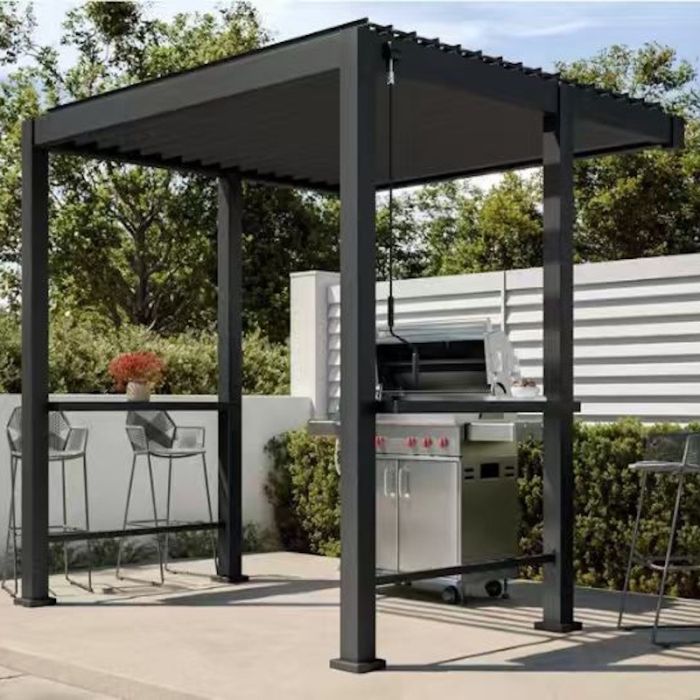 Helena Aluminium BBQ Pergola 2.5m x 2.5m - Anthracite main product photo