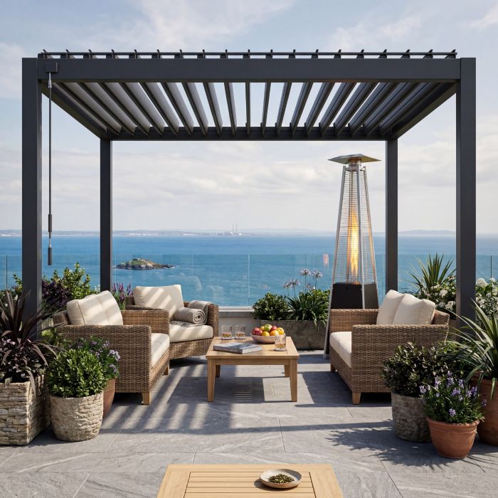 Mirador Ares Louvered Roof Pergola 3m x 3m - Anthracite main product photo