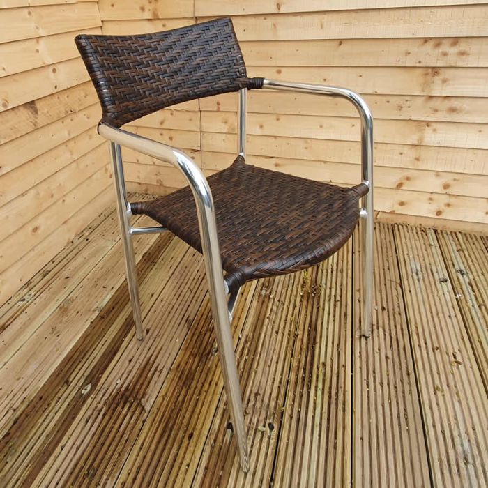 Parisian Mix Brown Rattan Commercial Chair (Milano) main product photo