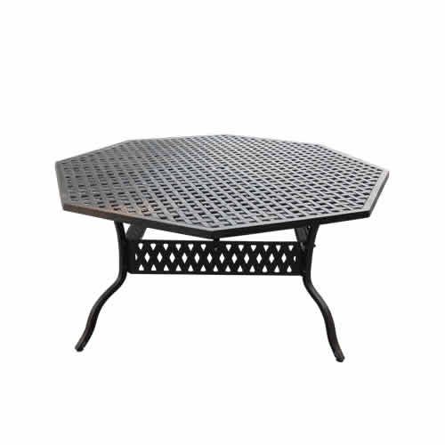 168cm Bronze Octagonal Cast Aluminium Table main product photo
