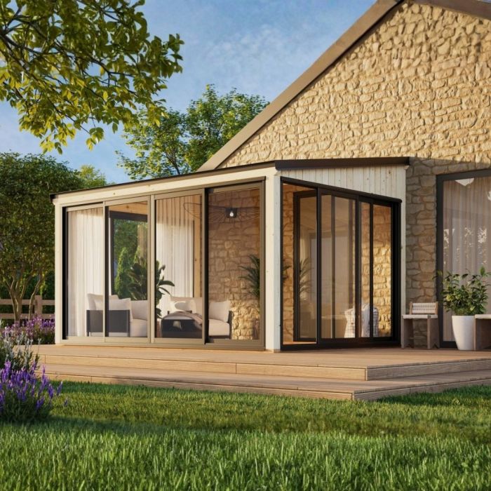 Lumi 11.6m2 Timber Conservatory with Sliding Doors & Double Glazing main product photo