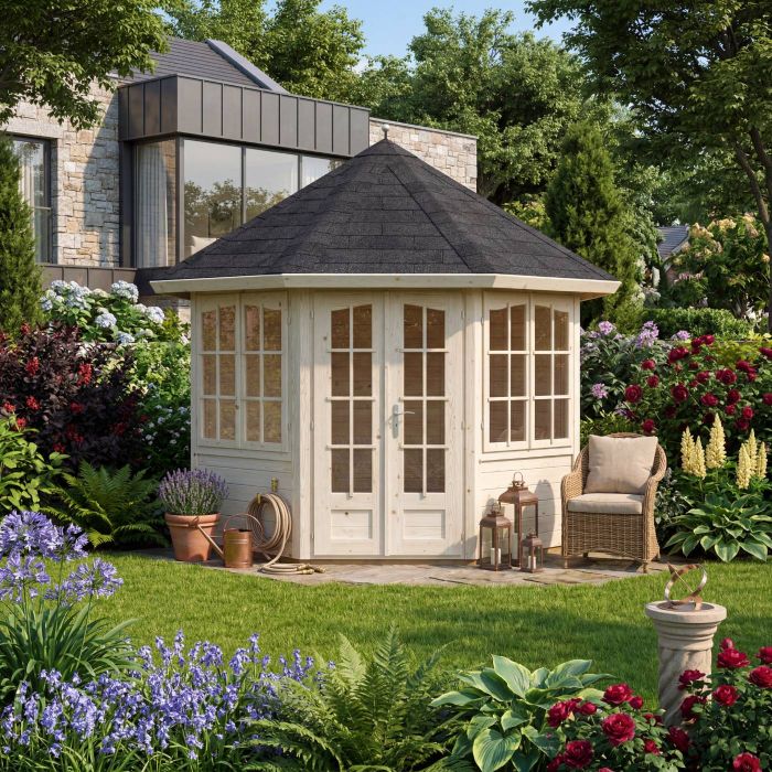 Veronica 6.7m Octagonal Summer House with Floor and Roof Shingles main product photo