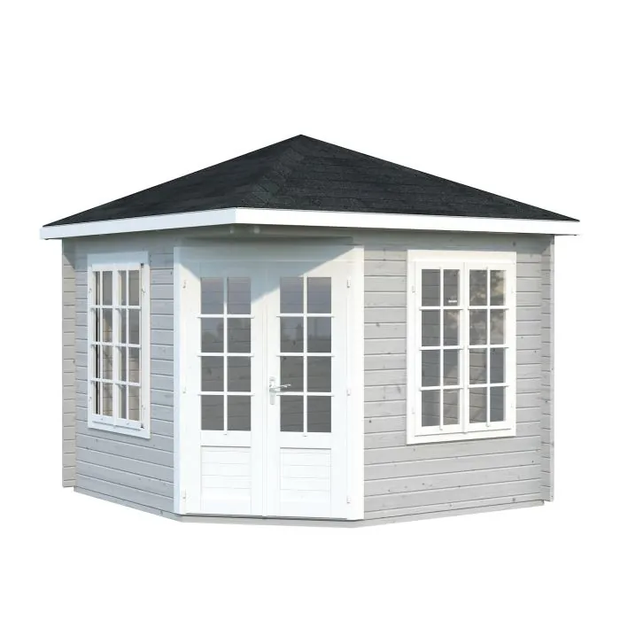 Melanie 6.9m Wooden Corner Summer House Pavilion