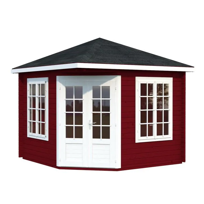 Melanie 6.9m Wooden Corner Summer House Pavilion