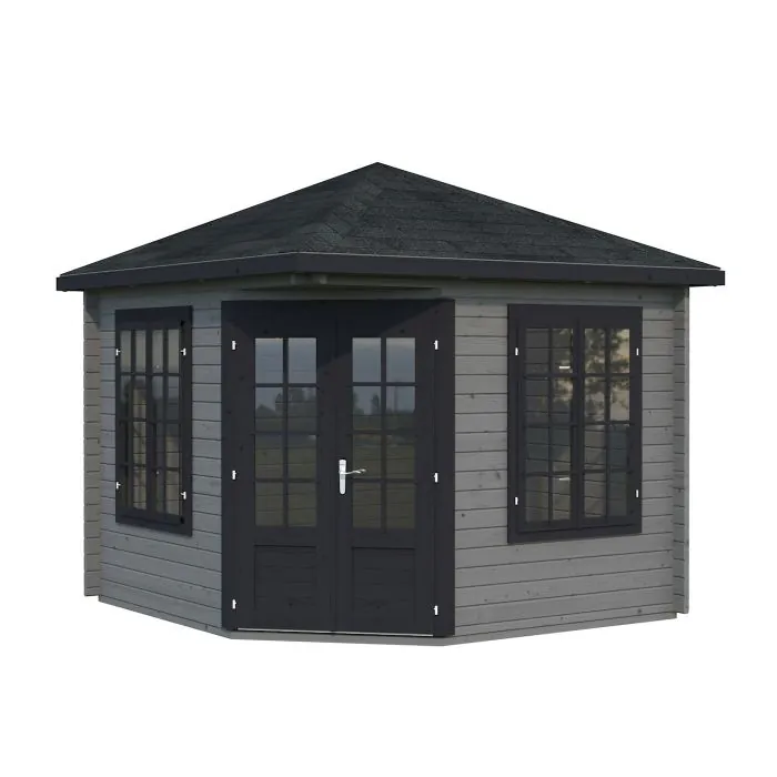 Melanie 6.9m Wooden Corner Summer House Pavilion