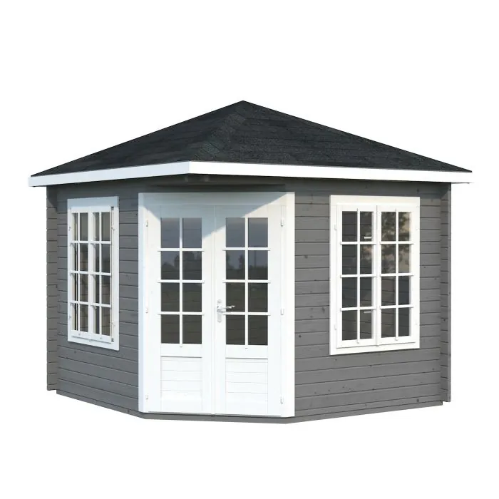Melanie 6.9m Wooden Corner Summer House Pavilion