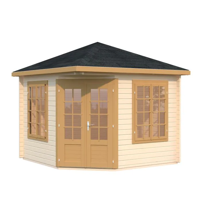 Melanie 6.9m Wooden Corner Summer House Pavilion