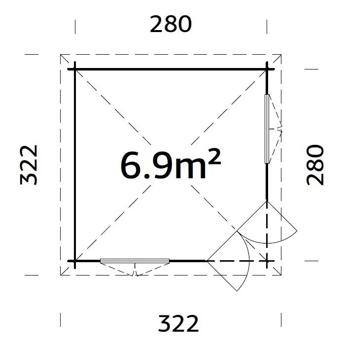 Melanie 6.9m Wooden Corner Summer House Pavilion