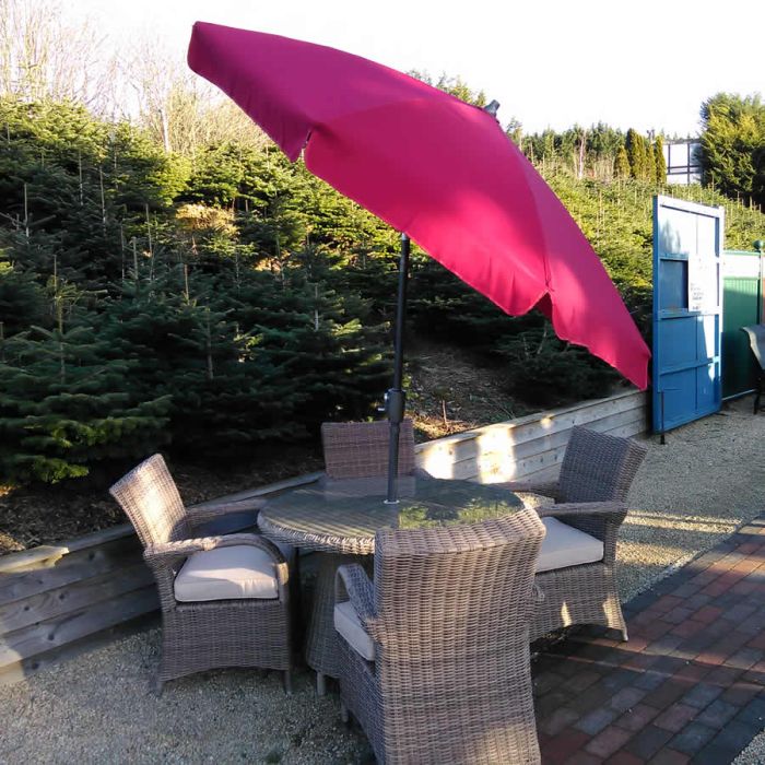 Burgandy Parasol with Flap 2.2m main product photo