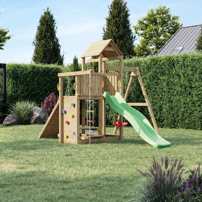 Little Glen Activer Activity Set with Green Slide and climbing rope main product photo