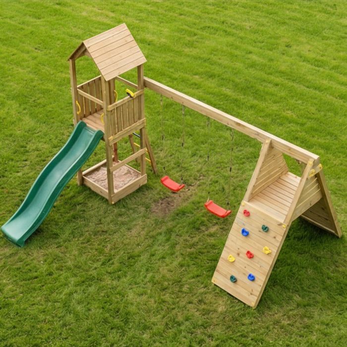 Little Glen Floppi Activity Set with Green Slide and Climbing Wall main product photo
