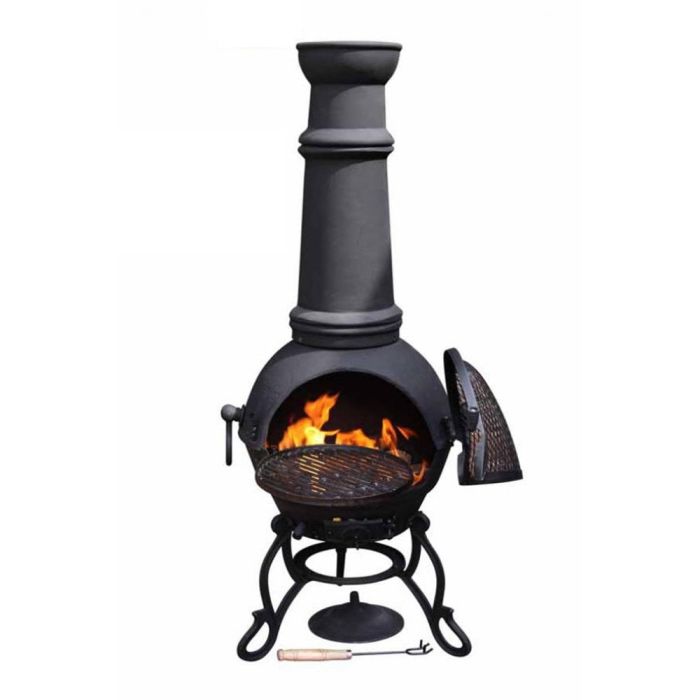 Toledo XL Cast Iron Chimenea in Black main product photo