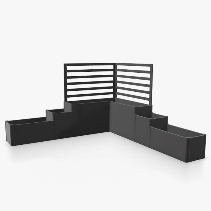 DaVinci Flexible Metal Planter - Metallic Dark Grey - Version 1 main product photo