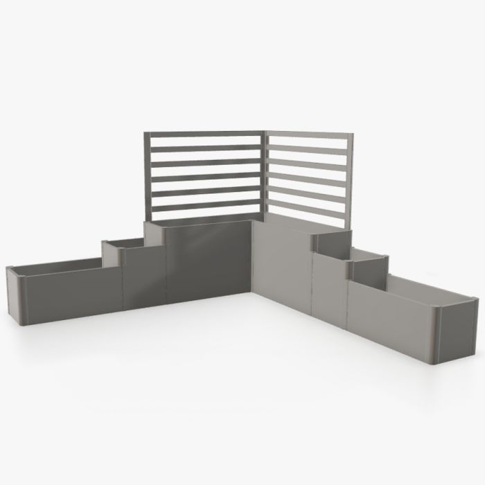 DaVinci Flexible Metal Planter - Metallic Quartz Grey - Version 1 main product photo