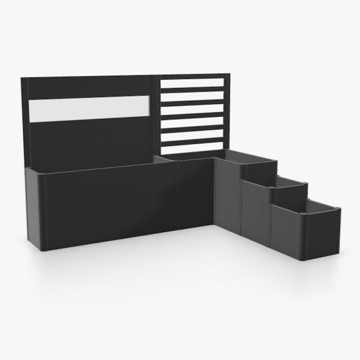 DaVinci Flexible Metal Planter - Metallic Dark Grey - Version 2 main product photo