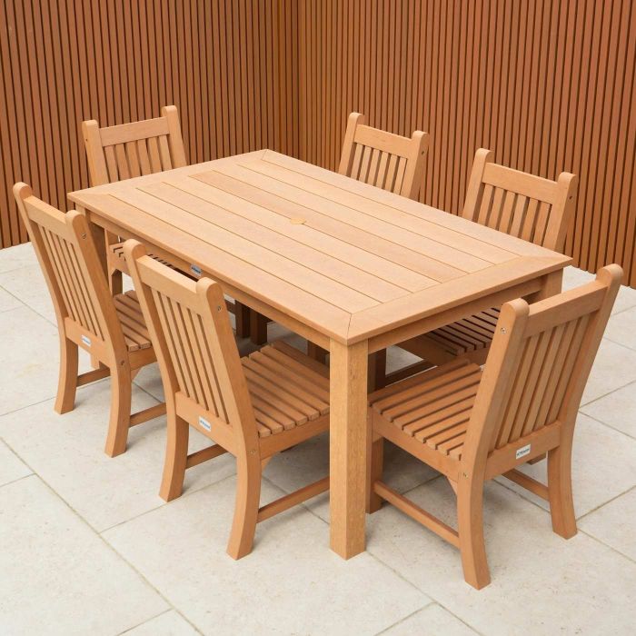 Winawood Rectangular Dining Table with 6 Chairs - New Teak main product photo