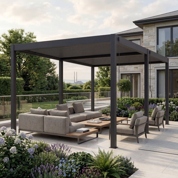 Zeus Bio-Climatic Pergola (3.6m x 5.3m) - Charcoal main product photo
