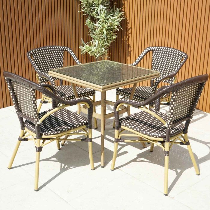 Lyon Stacking Bistro Set in Brown main product photo