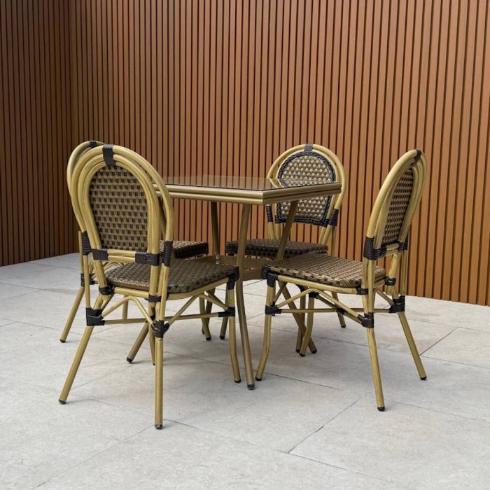 Lyon Parisian Square Table with 4 Roma Chairs main product photo