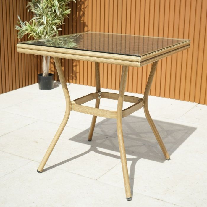 Lyon 75cm Square Parisian Bistro Table - Brown main product photo