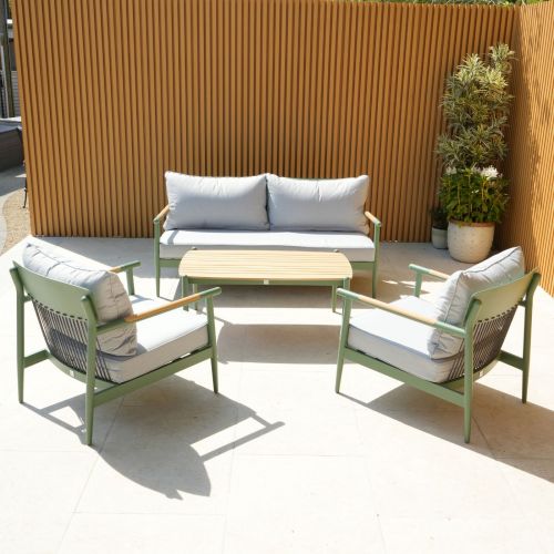 Emerald Aluminium & Teak Lounge Set