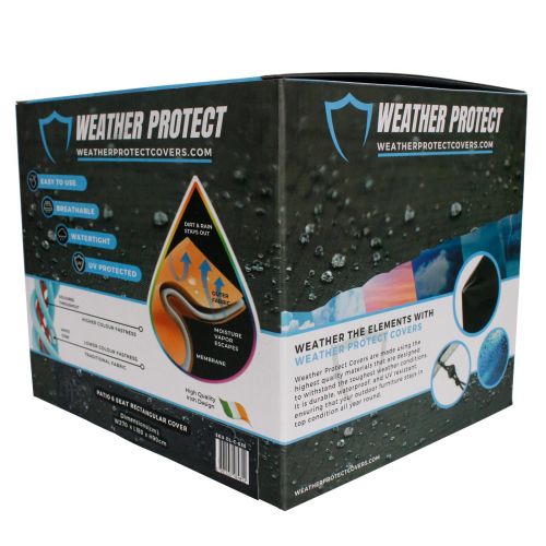 Weather Protect Rectangular Patio Set Cover (6 Seat) - (270cm x 90cm)