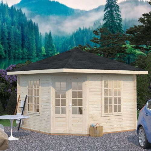 Cara 9.9m Wooden Pavilion with Roof Shingles