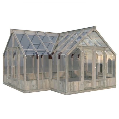 Heritage T-Shape Wooden Greenhouse 19.1m (14ft x 18ft)
