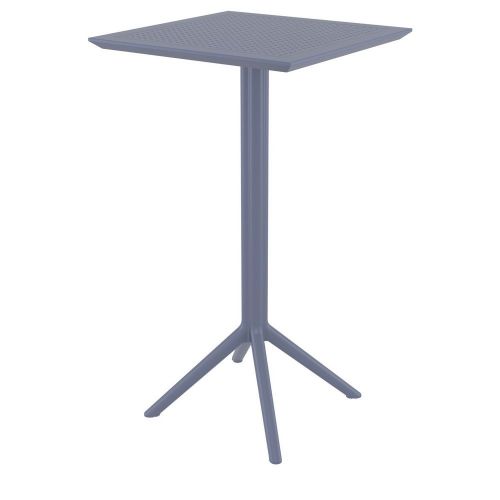 Sky 60cm x 60cm Square Folding Bar Table in Dark Grey