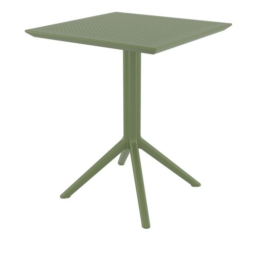 Sky 60cm x 60cm Square Folding Table in Olive Green