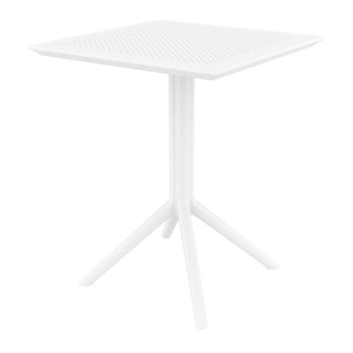 Sky 60cm x 60cm Square Folding Table in White