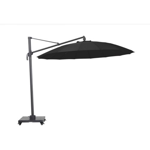 3.0m Round Aluminium Cantilever Parasol in Charcoal with 90kg Base