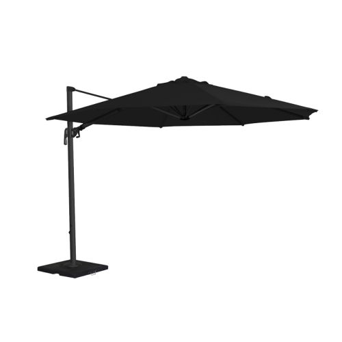 3.5m Round Aluminium Cantilever Parasol in Charcoal with 90kg base