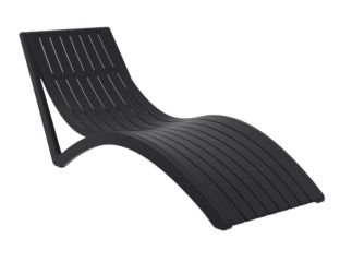 Slim Sunlounger - Black