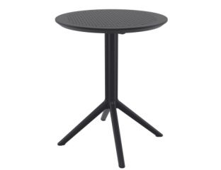 Sky 60cm Round Folding Table - Black