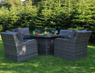 Vancouver Halifax Fire Pit Dining Set