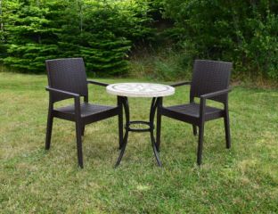 Dalkey 2 Seater Set with 2 Ibiza Chairs in Brown