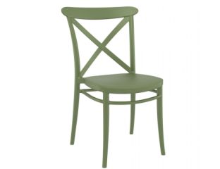 Cross Chair - Olive Green
