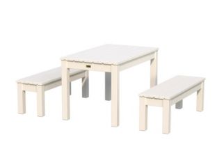 The Kilkenny 4ft Sturdy Picnic Table with 2 Benches in White