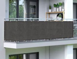 Balcony Cover Shadow Comfort (0.9m x 3m) - Carbon Black