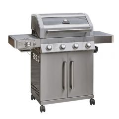 Grillstream Gourmet 4 Burner Hybrid with Steak Shelf - Stainless Steel
