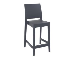 Maya 65cm Bar Stool - Dark Grey