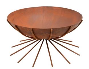Outdoor Metal Dakota Firebowl in Rust