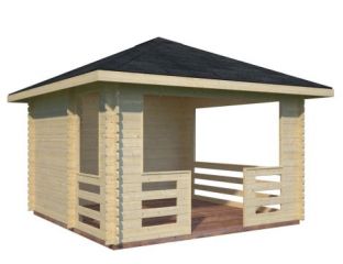 Siobhan 10.5m Heritage Gazebo with Floor and Roof Shingles
