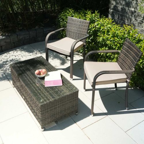 Cairo Coffee Table with Two Stacking Chairs