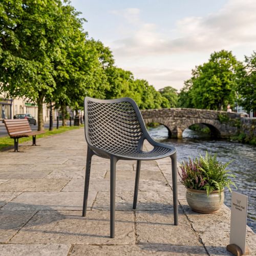 Air Commercial Outdoor Furniture Chair - Dark Grey
