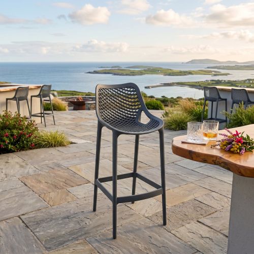 Air 75cm Bar Stool in Dark Grey